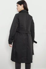 מעיל טראנץ' שחור ארוך אנדרו